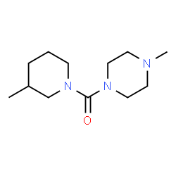 Piperazine, 1-methyl-4-[(3-methyl-1-piperidinyl)carbonyl]- (9CI) Structure