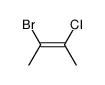 2-bromo-3-chloro-2-butene, cis Structure
