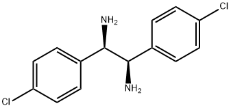 (1R,2R)-1,2-双(4-氯苯基)乙烷-1,2-二胺结构式