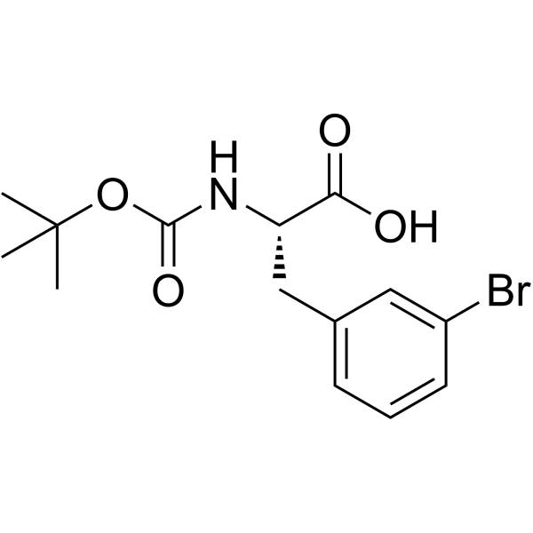 Boc-l-3-溴苯丙氨酸结构式
