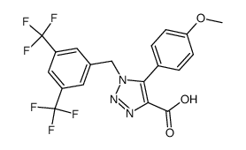 1-(3,5-bis-trifluoromethyl-benzyl)-5-(4-methoxy-phenyl)-1H-[1,2,3]triazole-4-carboxylic acid Structure