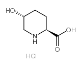 (2S,5R)-5-羟基哌啶-2-羧酸盐酸盐结构式