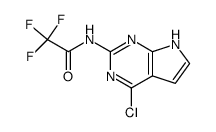 N-(4-chloro-7H-pyrrolo[2,3-d]pyrimidin-2-yl)-2,2,2-trifluoroacetamide结构式