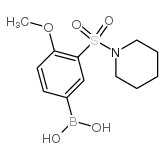 (4-甲氧基-3-(哌啶-1-基磺酰基)苯基)硼酸图片
