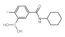 (5-(Cyclohexylcarbamoyl)-2-fluorophenyl)boronic acid Structure
