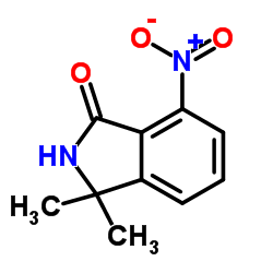 3,3-Dimethyl-7-nitro-1-isoindolinone结构式