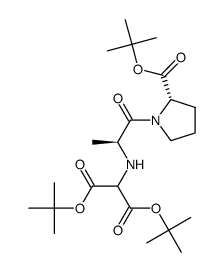 N-[di-t-butoxycarbonylmethyl]-L-alanyl-L-proline t-butyl ester结构式