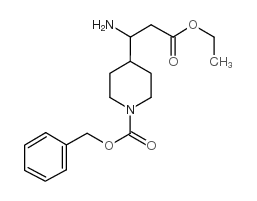 3-(N-Cbz-4-哌啶基)-3-氨基丙酸乙酯结构式