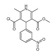 1,4-dihydro-2,6-dimethyl-3-methoxycarbonyl-4-(3-nitrophenyl)-pyridine-5-carboxylic acid chloride结构式
