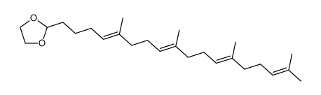 2-((4E,8E,12E)-5,9,13,17-tetramethyloctadeca-4,8,12,16-tetraen-1-yl)-1,3-dioxolane Structure