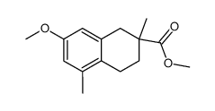 methyl 7-methoxy-2,5-dimethyl-1,2,3,4-tetrahydronaphthalene-2-carboxylate结构式