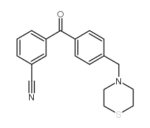 3-CYANO-4'-THIOMORPHOLINOMETHYL BENZOPHENONE结构式