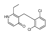 3-[(2,6-dichlorophenyl)methyl]-2-ethyl-1H-pyridin-4-one结构式