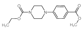 4-[4-(甲氧羰基)苯基]四氢-1(2H)-吡嗪羧酸乙酯结构式