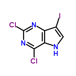 2,4-Dichloro-5-iodo-1H-pyrrolo[2,3-d]pyrimidine structure