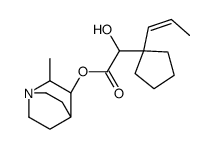 (2-methyl-1-azabicyclo[2.2.2]octan-3-yl) 2-hydroxy-2-[1-[(Z)-prop-1-enyl]cyclopentyl]acetate结构式