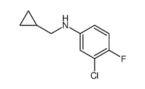 Benzenamine, 3-chloro-N-(cyclopropylmethyl)-4-fluoro Structure