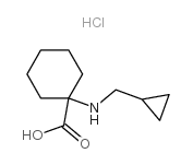 1-(cyclopropylmethyl-amino)-cyclohexanecarboxylic acid hydrochloride Structure