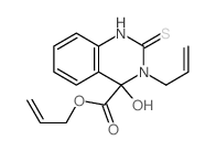 4-Quinazolinecarboxylicacid, 1,2,3,4-tetrahydro-4-hydroxy-3-(2-propen-1-yl)-2-thioxo-, 2-propen-1-ylester结构式