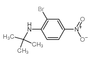 2-溴-N-叔丁基-4-硝基苯胺结构式