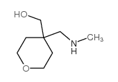 {4-[((甲基氨基)甲基]四氢-2H-吡喃-4-基}甲醇结构式