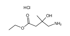 ethyl 4-amino-3-hydroxy-3-methylbutanoate, hydrochloride Structure