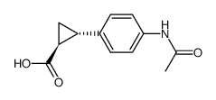 (+-)-trans-2-(4-acetylamino-phenyl)-cyclopropanecarboxylic acid结构式