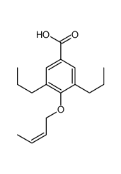 4-[(E)-but-2-enoxy]-3,5-dipropylbenzoic acid Structure