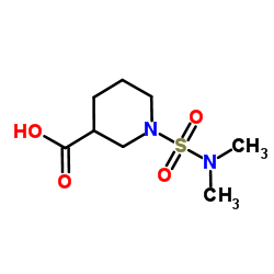 1-(Dimethylsulfamoyl)-3-piperidinecarboxylic acid Structure