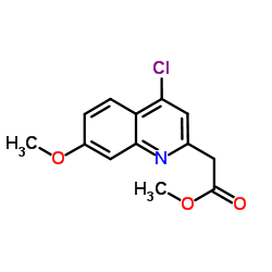 Methyl (4-chloro-7-methoxy-2-quinolinyl)acetate Structure