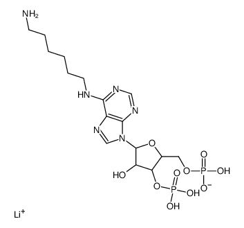 N6-(6-氨基己基)腺苷 2’,5’-二磷酸锂盐结构式