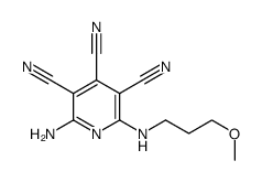 2-amino-6-(3-methoxypropylamino)pyridine-3,4,5-tricarbonitrile Structure