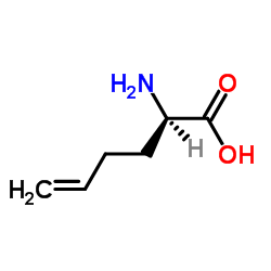 (2R)-2-氨基-5-己烯酸结构式