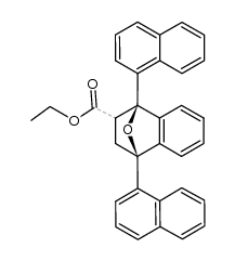 (+/-)-1,4-di-[1]naphthyl-1,2,3,4-tetrahydro-1r,4c-epoxido-naphthalene-2ξ-carboxylic acid ethyl ester结构式