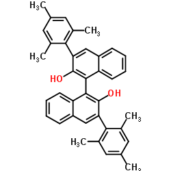 (S)-3,3'-双(2,4,6-三甲基苯基)-1,1'-联萘酚结构式
