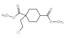 1-(2-氯乙基)环己烷-1,4-二羧酸二甲酯结构式