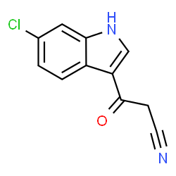3-(6-Chloro-1H-indol-3-yl)-3-oxopropanenitrile Structure