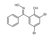 3,5-dibromo-2-hydroxy-benzophenone oxime Structure