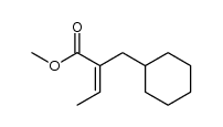 (Z)-methyl 2-(cyclohexylmethyl)but-2-enoate结构式