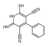 6-氨基-3,5-二氰基-4-苯基-2(1H)-吡啶硫酮结构式