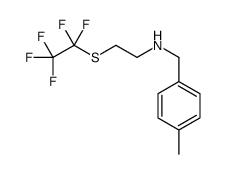 N-(4-Methylbenzyl)-2-[(pentafluoroethyl)sulfanyl]ethanamine结构式
