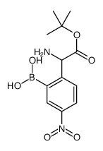 2-(BOC-氨基甲基)-5-硝基苯硼酸结构式