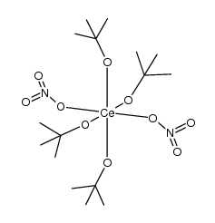 Ce(OBu-t)2(NO3)2(HOt-Bu)2 Structure