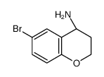 (4S)-6-BROMO-3,4-DIHYDRO-2H-1-BENZOPYRAN-4-AMINE结构式