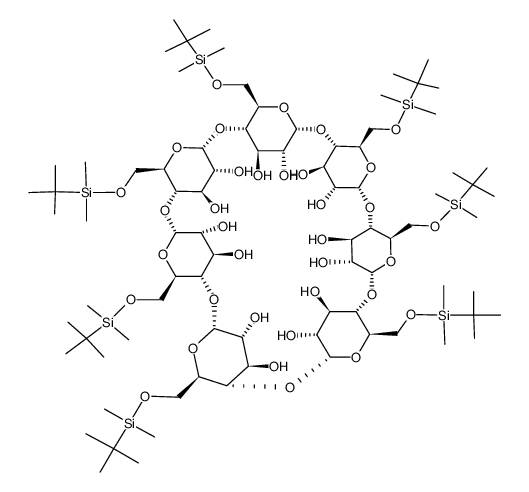 七-6-(二甲基-叔-丁基甲硅烷基)-Β-环糊精结构式
