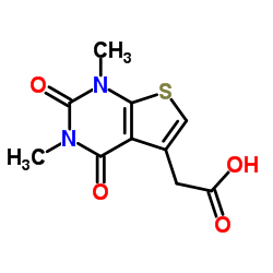 2-(1,3-二甲基-2,4-二氧代-1,2,3,4-四氢噻吩并[2,3-D]嘧啶-5-基)乙酸结构式