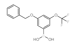 3-(苄氧基)-5-(三氟甲氧基)苯硼酸结构式