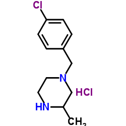 1-(4-Chlorobenzyl)-3-methylpiperazine hydrochloride (1:1) Structure
