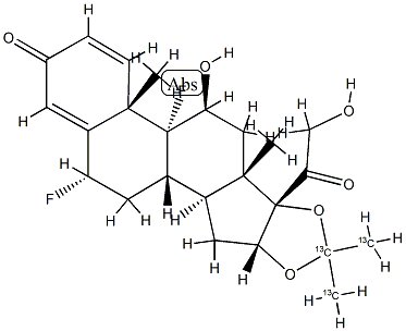 [13C3]-FLUOCINOLONE ACETONIDE结构式
