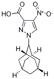 1-(2-金刚烷基)-4-硝基-1H-吡唑-3-羧酸结构式